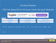 Tablet Screenshot of hotsaucepassions.com